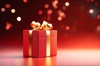 Gift boxs gold red illuminated. AI generated Image by rawpixel.