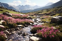 Alpines landscape wilderness mountain. AI generated Image by rawpixel.