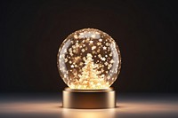 Christmas snow lighting gold illuminated. AI generated Image by rawpixel.