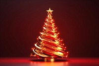 Christmas tree light gold red. AI generated Image by rawpixel.