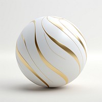 Christmas ball sphere white gold. AI generated Image by rawpixel.