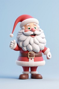 Santa Claus figurine cartoon white. AI generated Image by rawpixel.