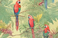 Outdoors parrot animal nature. AI generated Image by rawpixel.