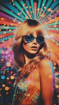 New year wallpaper sunglasses portrait adult. AI generated Image by rawpixel.