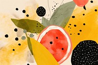 Tropical fruits backgrounds painting melon. AI generated Image by rawpixel.