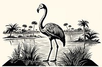 Flamingo wildlife animal bird. AI generated Image by rawpixel.