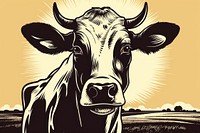 Cow livestock cattle mammal. AI generated Image by rawpixel.
