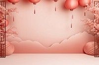 Chinese New Year backgrounds lantern plant. AI generated Image by rawpixel.