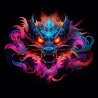 Chinese dragon pattern purple art. AI generated Image by rawpixel.