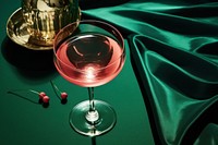 Pink cocktail glass luxury drink table. AI generated Image by rawpixel.