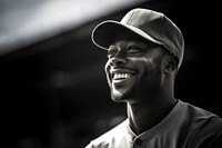 A black man baseball player pitcher portrait person adult. AI generated Image by rawpixel.