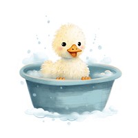 Animal bathtub bathing bird. AI generated Image by rawpixel.