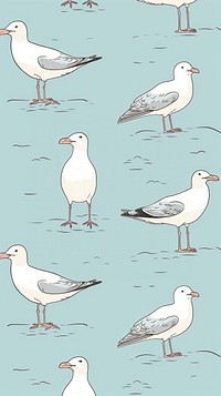 Seagull bird pattern animal beak. AI generated Image by rawpixel.