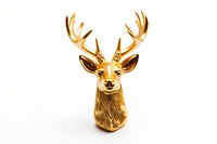 Gold Deer gold wildlife antler. AI generated Image by rawpixel.