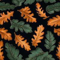Oak leaf pattern plant backgrounds. AI generated Image by rawpixel.