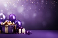 Happy birthday balloon ribbon purple. AI generated Image by rawpixel.