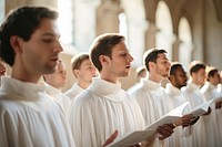 Adult choir men spirituality. AI generated Image by rawpixel.