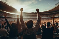 Stadium people adult togetherness. AI generated Image by rawpixel.