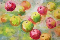 Abstract apples pattern painting backgrounds fruit. AI generated Image by rawpixel.