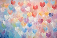 Hearts painting backgrounds pattern. AI generated Image by rawpixel.