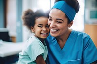 Nurse hospital patient smiling. AI generated Image by rawpixel.