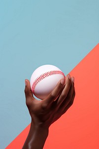 Hand holding baseball sports competition throwing. AI generated Image by rawpixel.
