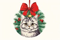Christmas cat ornament christmas mammal animal. 