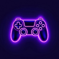 Game icon purple neon line. AI generated Image by rawpixel.