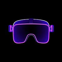 Vr icon purple light neon. AI generated Image by rawpixel.