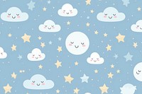 Smiling moon pattern backgrounds paper. AI generated Image by rawpixel.