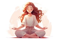 Meditate adult yoga contemplation. AI generated Image by rawpixel.
