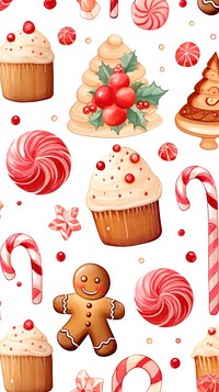 Christmas sweets gingerbread cookie candy. AI generated Image by rawpixel.