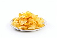 Chips snack plate food. AI generated Image by rawpixel.