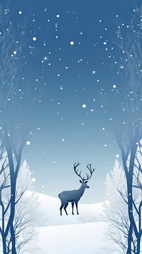 Reindeer christmas outdoors nature. AI generated Image by rawpixel.