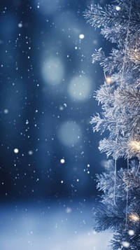 Light bokeh snow christmas outdoors. AI generated Image by rawpixel.