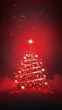 Christmas tree night star red. AI generated Image by rawpixel.