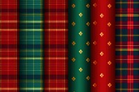 Collection plaid pattern tartan. AI generated Image by rawpixel.