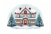 Christmas architecture building house. AI generated Image by rawpixel.
