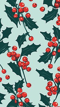 Holly berry pattern christmas plant. AI generated Image by rawpixel.
