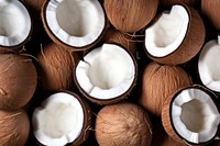Coconut backgrounds food freshness. AI generated Image by rawpixel.