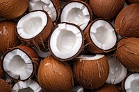 Coconut backgrounds plant food. AI generated Image by rawpixel.