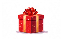 A christmas gift box decoration white background celebration. 