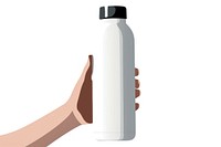 Bottle holding hand white background. AI generated Image by rawpixel.