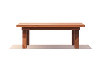 A wooden table furniture bench desk. AI generated Image by rawpixel.