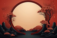 Modern oriental style background plant tranquility reflection. AI generated Image by rawpixel.