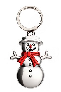 Snowman keychain winter metal. AI generated Image by rawpixel.