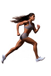 A corcasian woman sprinter running footwear jogging. AI generated Image by rawpixel.