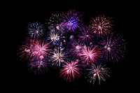 Fireworks outdoors night black background. AI generated Image by rawpixel.