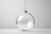 Christmas ball hanging glass transparent. 