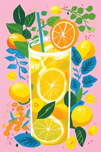A tropical lemonade drink cocktail fruit juice. AI generated Image by rawpixel.